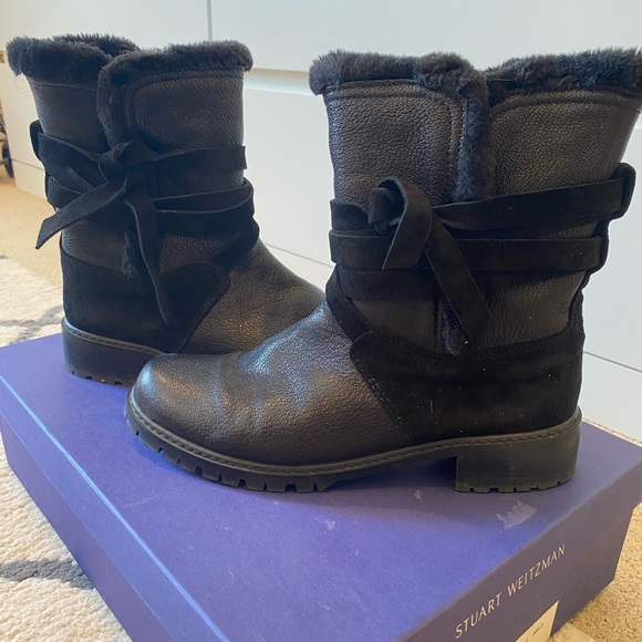 Stuart Weitzman Snowfield faux shearling boots - Picture 3 of 5